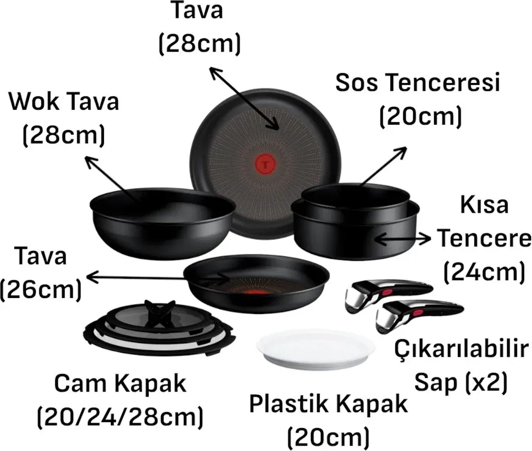 Tefal Ingenio Experience Fusion Core 9X Büyük Tava Ve Tencere Seti - 11 Parça - görsel 3